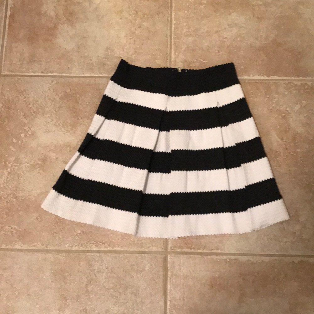 SOLD black and white stripped skirt.